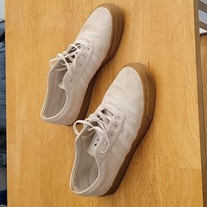 Adidas size 11 white gum sole